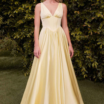 Ladivine 7447 Dress A-Line Soft Satin Gown