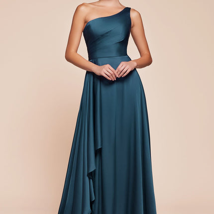 Ladivine 7450 Dress One Shoulder Satin A-Line Gown