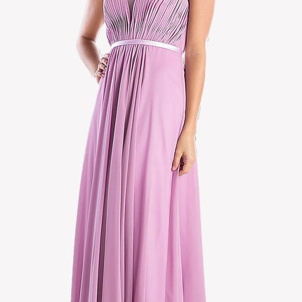 Cinderella Divine 7458 Illusion Sweetheart Long Chiffon Dress