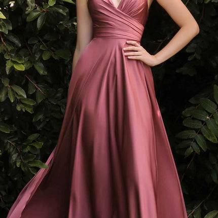 Ladivine 7485 Long Sweetheart Soft Satin A-Line Formal Dress