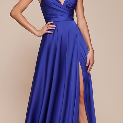 Ladivine 7485 Long Sweetheart Soft Satin A-Line Formal Dress