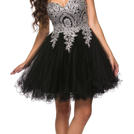 CLEARANCE - Juliet 762 Sweetheart Neckline Poofy Short Dress (Size M)