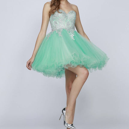 CLEARANCE - Juliet 762 Sweetheart Neckline Poofy Short Dress (Size M)