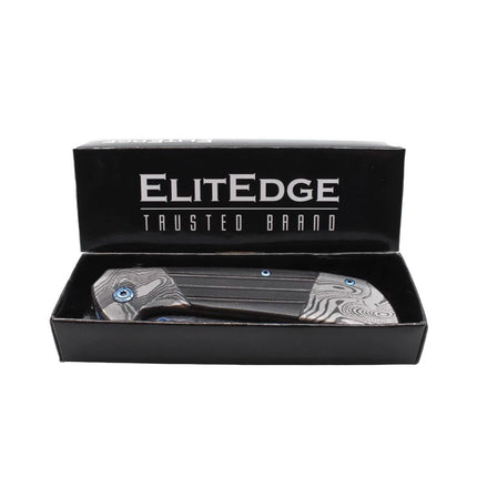 7.75" Titanium & Damascus Folding Knife