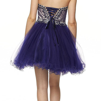 Juliet 778 Sweetheart Neckline Corset Back Dress