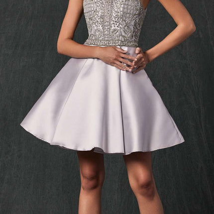 Juliet 779 Embellished Bodice Short Dress Sleeveless
