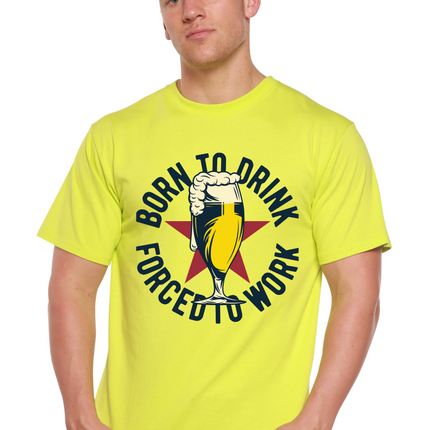 Born to Drink Men's Bamboo Viscose/Organic Cotton Short Sleeve Graphic T-Shirt
