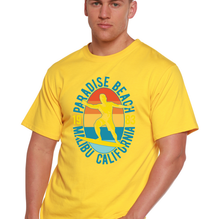 Paradise Beach 1983 Men's Bamboo Viscose/Organic Cotton Short Sleeve Graphic T-Shirt