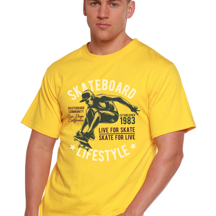 Skateboard Lifestyle Men's Bamboo Viscose/Organic Cotton Short Sleeve Graphic T-Shirt