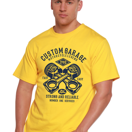 Custom Garage Men's Bamboo Viscose/Organic Cotton Short Sleeve Graphic T-Shirt