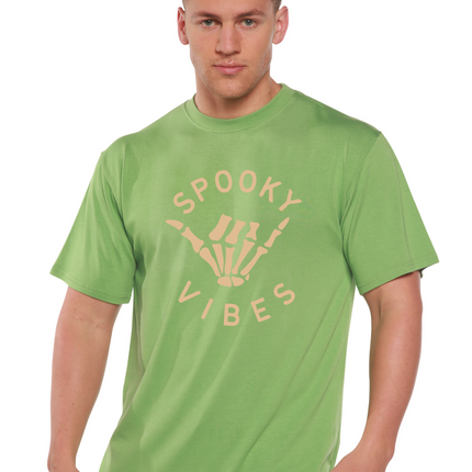 Spooky Vibes Men's Bamboo Viscose/Organic Cotton Short Sleeve Graphic T-Shirt