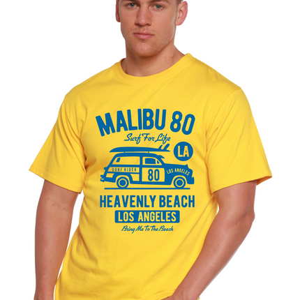Malibu 80 Men's Bamboo Viscose/Organic Cotton Short Sleeve Graphic T-Shirt