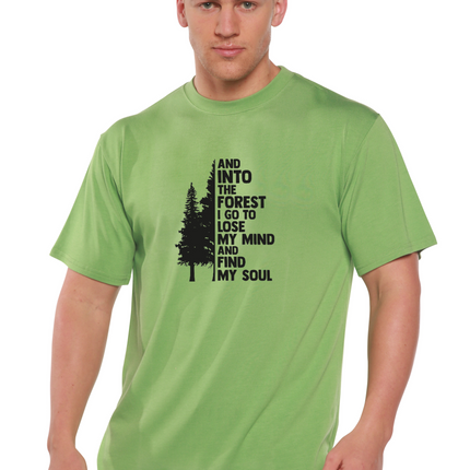 And Into The Forest I Go Men's Bamboo Viscose/Organic Cotton Short Sleeve Graphic T-Shirt