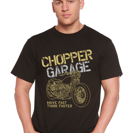 Chopper Garage Men's Bamboo Viscose/Organic Cotton Short Sleeve Graphic T-Shirt