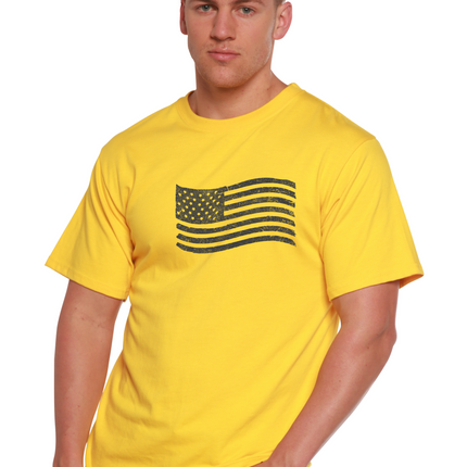 American Flag Men's Bamboo Short Sleeve Graphic T-Shirt