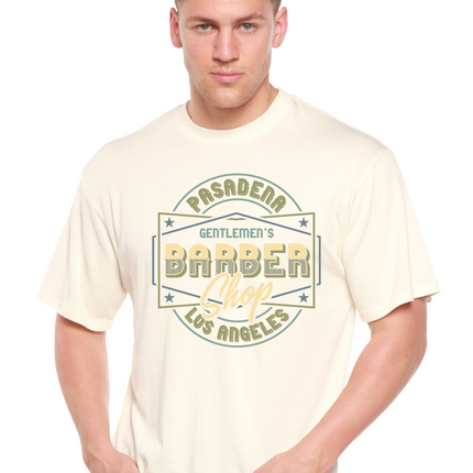 Gentlement's Barber Shop Men's Bamboo Viscose/Organic Cotton Short Sleeve Graphic T-Shirt