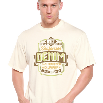 Sanforized Denim Men's Bamboo Viscose/Organic Cotton Short Sleeve Graphic T-Shirt