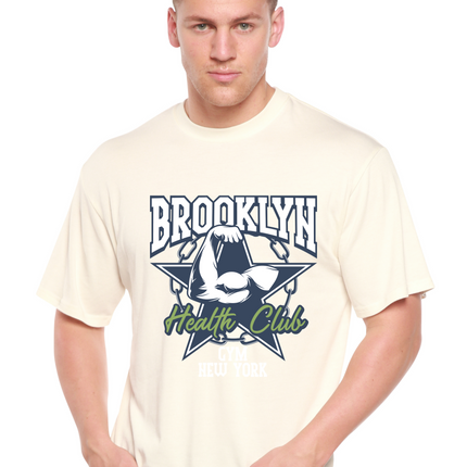 Brooklyn Health Club Men's Bamboo Viscose/Organic Cotton Short Sleeve Graphic T-Shirt