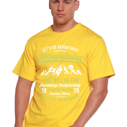Let's Go Adventure Men's Bamboo Viscose/Organic Cotton Short Sleeve Graphic T-Shirt