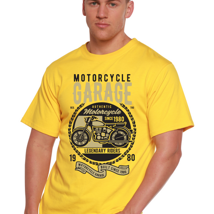 Motorcycle Garage Men's Bamboo Viscose/Organic Cotton Short Sleeve Graphic T-Shirt