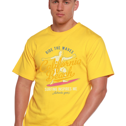 California Beach Men's Bamboo Viscose/Organic Cotton Short Sleeve Graphic T-Shirt