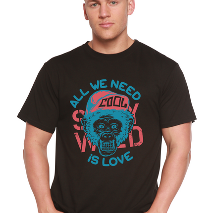 All We Need is Love Men's Bamboo Viscose/Organic Cotton Short Sleeve Graphic T-Shirt