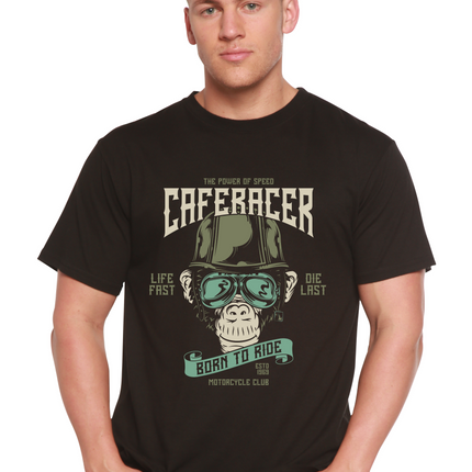 CafeRacer Men's Bamboo Viscose/Organic Cotton Short Sleeve Graphic T-Shirt