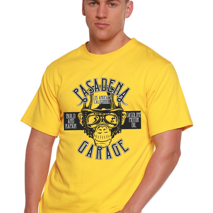Pasadena Garage Men's Bamboo Viscose/Organic Cotton Short Sleeve Graphic T-Shirt