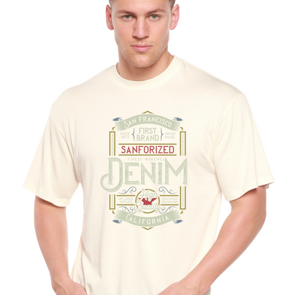 Denim California Men's Bamboo Viscose/Organic Cotton Short Sleeve Graphic T-Shirt
