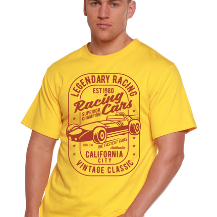 Legendary Racing Cars Men's Bamboo Viscose/Organic Cotton Short Sleeve Graphic T-Shirt