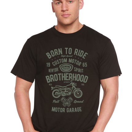 Motorcycle Brotherhood Men's Bamboo Viscose/Organic Cotton Short Sleeve Graphic T-Shirt