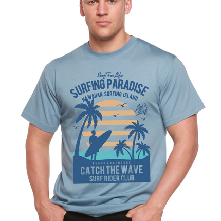 Surfing Paradis Spun Bamboo® Men's Bamboo Viscose/Organic Cotton Short Sleeve Graphic T-Shirt