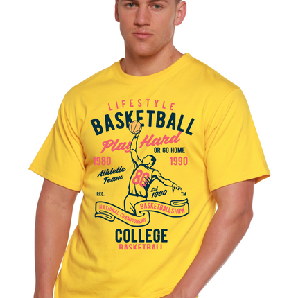 Life Style Basketball Men's Bamboo Viscose/Organic Cotton Short Sleeve Graphic T-Shirt