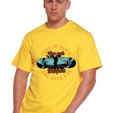 New York Skatepark Men's Bamboo Viscose/Organic Cotton Short Sleeve Graphic T-Shirt