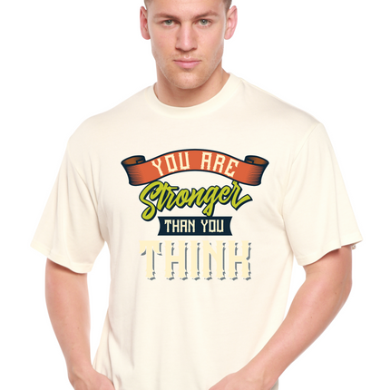 You Are Stronger Than You Think Men's Bamboo Viscose/Organic Cotton Short Sleeve Graphic T-Shirt
