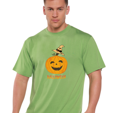 Halloween Pumpkin Unisex Bamboo Viscose/Organic Cotton Short Sleeve Graphic T-Shirt