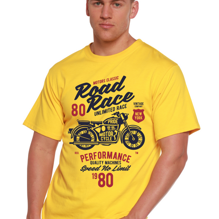 Road Race Motorcycles Spun Bamboo® Men's Bamboo Viscose/Organic Cotton Short Sleeve Graphic T-Shirt