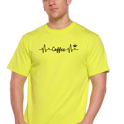 Heartbeat Coffee Unisex Bamboo/Cotton Graphic T-Shirt