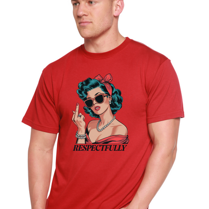 Respectfully Middle Finger Unisex Bamboo/Cotton Graphic T-Shirt