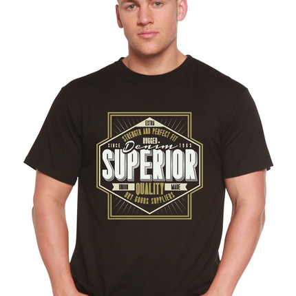 Superior Quality Men's Bamboo Viscose/Organic Cotton Short Sleeve Graphic T-Shirt