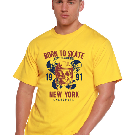 Born To Skate 1991 New York Men's Bamboo Viscose/Organic Cotton Short Sleeve Graphic T-Shirt