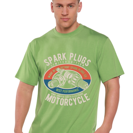 Spark Plugs Spun Bamboo® Men's Bamboo Viscose/Organic Cotton Short Sleeve Graphic T-Shirt