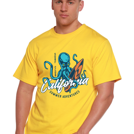 California Summer Adventures Men's Bamboo Viscose/Organic Cotton Short Sleeve Graphic T-Shirt