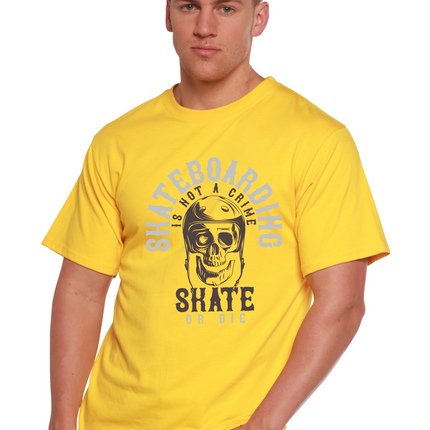 Skate Boarding Men's Bamboo Viscose/Organic Cotton Short Sleeve Graphic T-Shirt