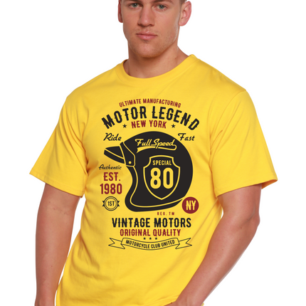 Motor Legend Helmet Men's Bamboo Viscose/Organic Cotton Short Sleeve Graphic T-Shirt
