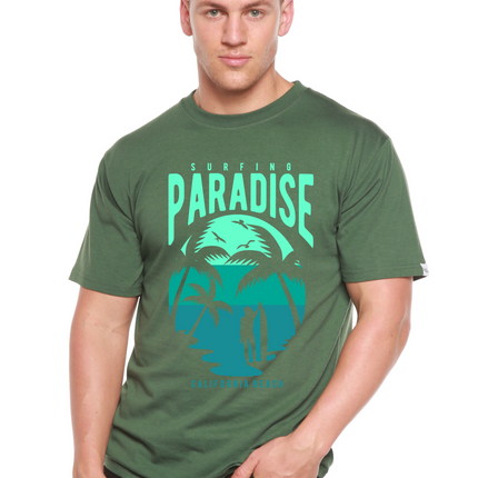 Surfing Paradise California Spun Bamboo® Men's Bamboo Viscose/Organic Cotton Short Sleeve Graphic T-Shirt