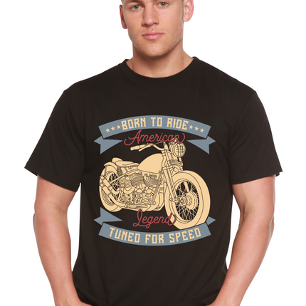 Born To Ride American Legend Men's Bamboo Viscose/Organic Cotton Short Sleeve Graphic T-Shirt