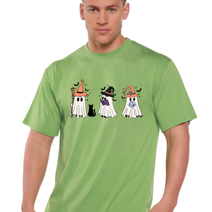 Halloween Boo Men's Bamboo Viscose/Organic Cotton Short Sleeve Graphic T-Shirt