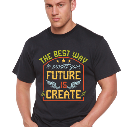 Feture is Create Spun Bamboo® Men's Bamboo Viscose/Organic Cotton Short Sleeve Graphic T-Shirt