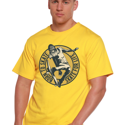 Skate For Life Men's Bamboo Viscose/Organic Cotton Short Sleeve Graphic T-Shirt